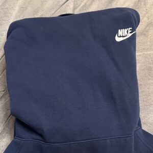 New Nike Navy Blue Hooded Sweatshirt Size L